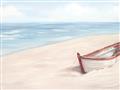 Picture of Boat in the Sand _GroupedProduct_Rectangle_Landscape_Unframed_Print_Only_