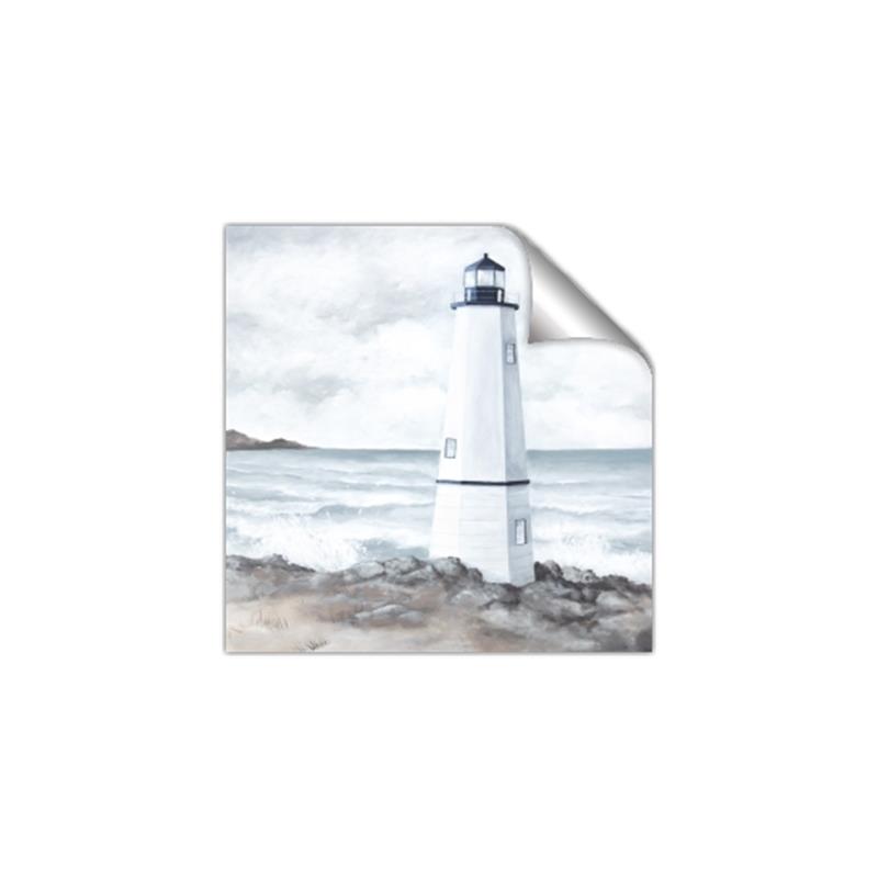 Picture of White  Lighthouse _GroupedProduct_Square_Unframed_Print_Only_