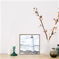Picture of White  Lighthouse _GroupedProduct_Square_Canvas_Framed_