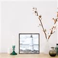 Picture of White  Lighthouse _GroupedProduct_Square_Canvas_Framed_