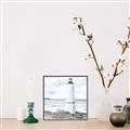Picture of White  Lighthouse _GroupedProduct_Square_Canvas_Framed_