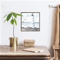 Picture of White  Lighthouse _GroupedProduct_Square_Canvas_Framed_