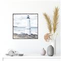 Picture of White  Lighthouse _GroupedProduct_Square_Canvas_Framed_