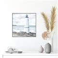 Picture of White  Lighthouse _GroupedProduct_Square_Canvas_Framed_