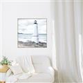 Picture of White  Lighthouse _GroupedProduct_Square_Canvas_Framed_
