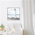 Picture of White  Lighthouse _GroupedProduct_Square_Canvas_Framed_
