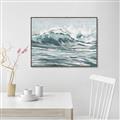 Picture of Wave in water _GroupedProduct_Rectangle_Landscape_Canvas_Framed_