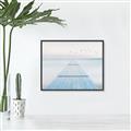 Picture of Bridge with birds _GroupedProduct_Rectangle_Landscape_Canvas_Framed_