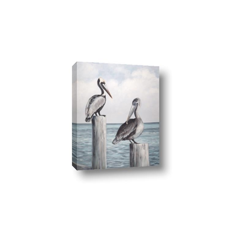 Picture of Observing Pelicans _GroupedProduct_Rectangle_Portrait_Canvas_