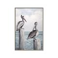 Picture of Observing Pelicans _GroupedProduct_Rectangle_Portrait_Canvas_Framed_
