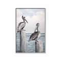 Picture of Observing Pelicans _GroupedProduct_Rectangle_Portrait_Canvas_Framed_