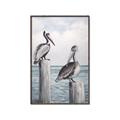 Picture of Observing Pelicans _GroupedProduct_Rectangle_Portrait_Canvas_Framed_