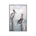 Picture of Observing Pelicans _GroupedProduct_Rectangle_Portrait_Canvas_Framed_