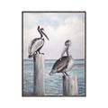Picture of Observing Pelicans _GroupedProduct_Rectangle_Portrait_Canvas_Framed_