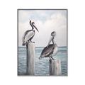 Picture of Observing Pelicans _GroupedProduct_Rectangle_Portrait_Canvas_Framed_
