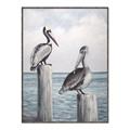 Picture of Observing Pelicans _GroupedProduct_Rectangle_Portrait_Canvas_Framed_