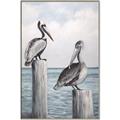 Picture of Observing Pelicans _GroupedProduct_Rectangle_Portrait_Canvas_Framed_