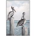 Picture of Observing Pelicans _GroupedProduct_Rectangle_Portrait_Canvas_Framed_