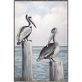 Picture of Observing Pelicans _GroupedProduct_Rectangle_Portrait_Canvas_Framed_