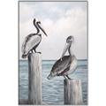Picture of Observing Pelicans _GroupedProduct_Rectangle_Portrait_Canvas_Framed_
