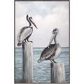 Picture of Observing Pelicans _GroupedProduct_Rectangle_Portrait_Canvas_Framed_