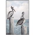 Picture of Observing Pelicans _GroupedProduct_Rectangle_Portrait_Canvas_Framed_
