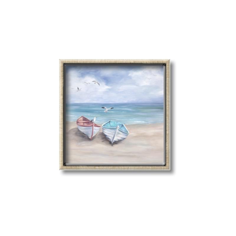 Picture of White Fishing Boats _GroupedProduct_Square_Canvas_Framed_