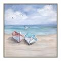 Picture of White Fishing Boats _GroupedProduct_Square_Canvas_Framed_