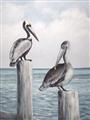Picture of Observing Pelicans _GroupedProduct_Rectangle_Portrait_Unframed_Print_Only_