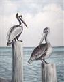 Picture of Observing Pelicans _GroupedProduct_Rectangle_Portrait_Unframed_Print_Only_
