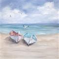Picture of White Fishing Boats _GroupedProduct_Square_Unframed_Print_Only_