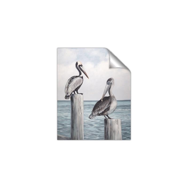 Picture of Observing Pelicans _GroupedProduct_Rectangle_Portrait_Unframed_Print_Only_