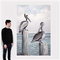 Picture of Observing Pelicans _GroupedProduct_Rectangle_Portrait_Canvas_