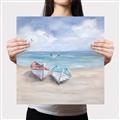 Picture of White Fishing Boats _GroupedProduct_Square_Canvas_