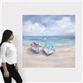 Picture of White Fishing Boats _GroupedProduct_Square_Canvas_