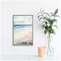 Picture of Sandy Teal Beach _GroupedProduct_Rectangle_Portrait_Canvas_Framed_