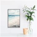 Picture of Sandy Teal Beach _GroupedProduct_Rectangle_Portrait_Canvas_Framed_