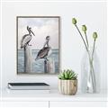Picture of Observing Pelicans _GroupedProduct_Rectangle_Portrait_Canvas_Framed_