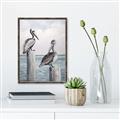 Picture of Observing Pelicans _GroupedProduct_Rectangle_Portrait_Canvas_Framed_