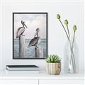 Picture of Observing Pelicans _GroupedProduct_Rectangle_Portrait_Canvas_Framed_