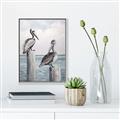 Picture of Observing Pelicans _GroupedProduct_Rectangle_Portrait_Canvas_Framed_