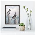 Picture of Observing Pelicans _GroupedProduct_Rectangle_Portrait_Canvas_Framed_
