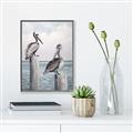 Picture of Observing Pelicans _GroupedProduct_Rectangle_Portrait_Canvas_Framed_