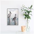 Picture of Observing Pelicans _GroupedProduct_Rectangle_Portrait_Canvas_Framed_