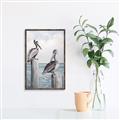 Picture of Observing Pelicans _GroupedProduct_Rectangle_Portrait_Canvas_Framed_