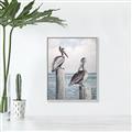 Picture of Observing Pelicans _GroupedProduct_Rectangle_Portrait_Canvas_Framed_
