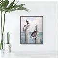 Picture of Observing Pelicans _GroupedProduct_Rectangle_Portrait_Canvas_Framed_