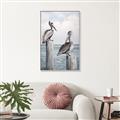 Picture of Observing Pelicans _GroupedProduct_Rectangle_Portrait_Canvas_Framed_