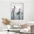 Picture of Observing Pelicans _GroupedProduct_Rectangle_Portrait_Canvas_Framed_