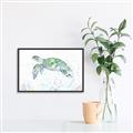 Picture of Sea Turtle II  _GroupedProduct_Rectangle_Landscape_Canvas_Framed_